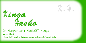 kinga hasko business card